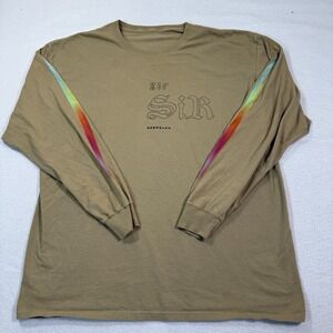 Top Dawg Shirt Men XL Tan Long Sleeve SiR November Graphic Arm Hip Hop TDE‎